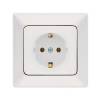 Shuko 16A 250V socket outlet in white NE-AD color